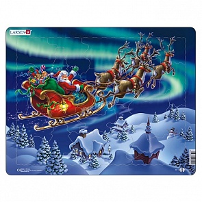 Пазл Санта-Клаус, 26 деталей (Larsen, XM1)